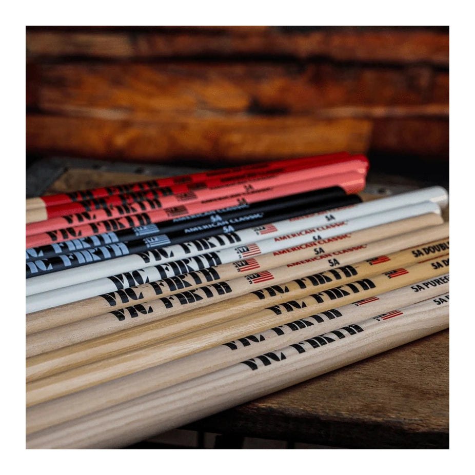 Vic Firth American Classic Hickory Drum Sticks, 5A, Wood Tip — Pair 7