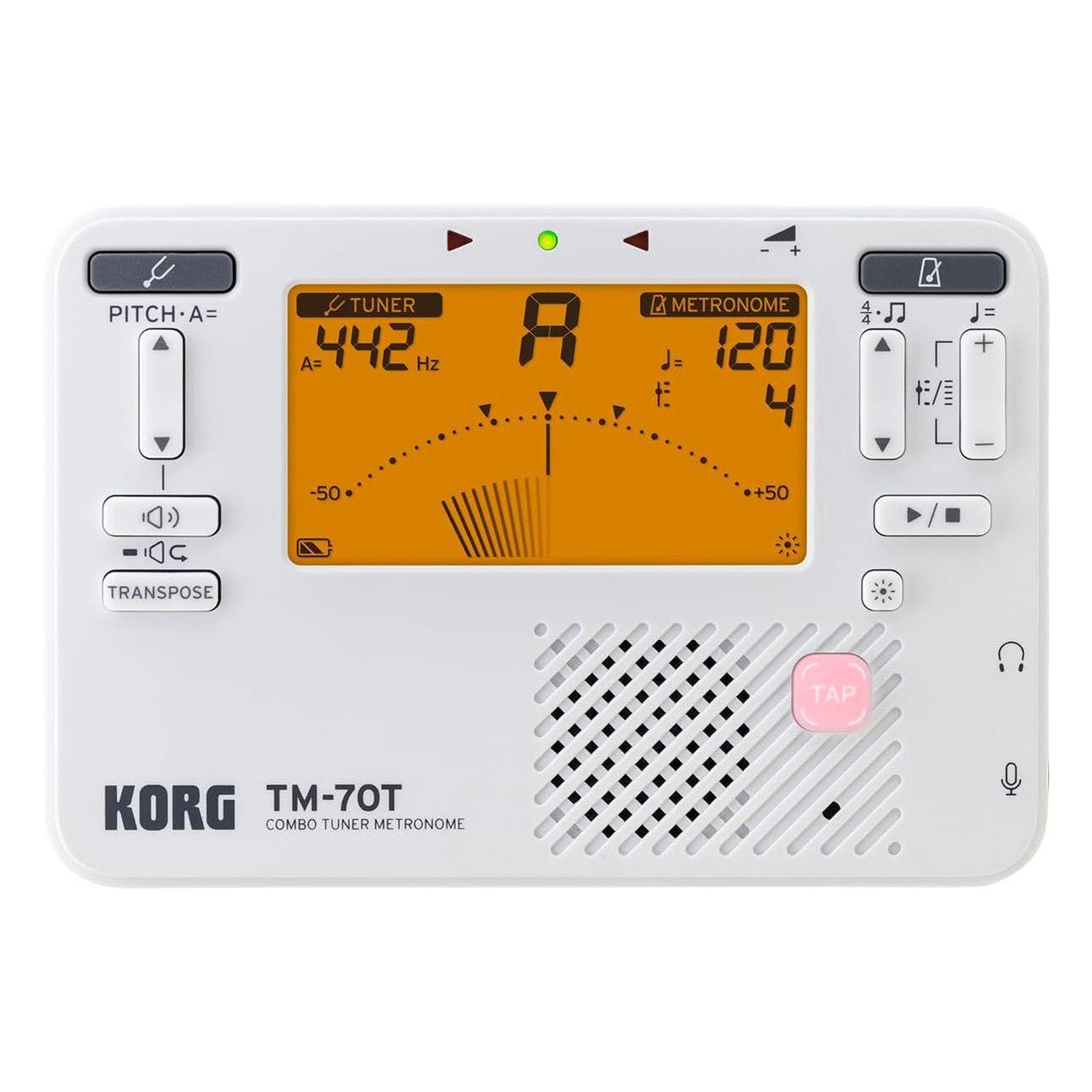 Korg TM-70T Combo Tuner Metronome - White 1