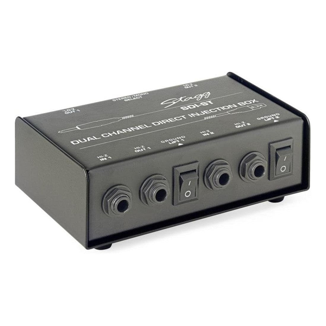 Stagg SDI-ST 2-Channel Passive Stereo DI Box with Mono/Stereo Switch 1