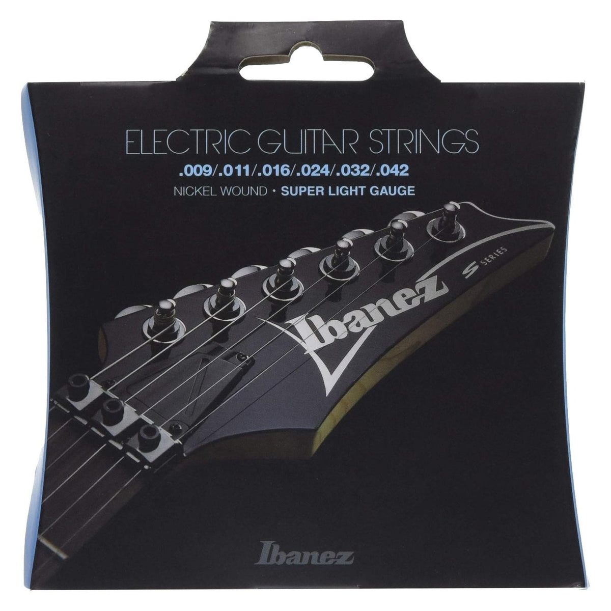 Ibanez IEGS6 Electric Guitar Strings Super Light Gauge, Silver 1