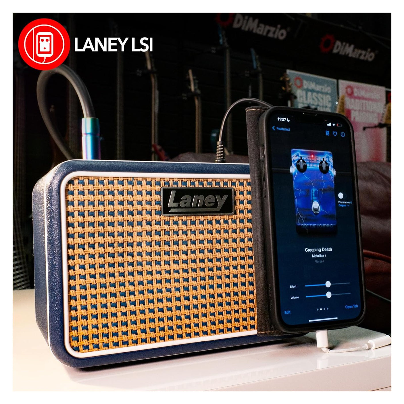 Laney MINI-STB-LION-2 - 6W Battery-Powered Stereo Guitar Amp with Bluetooth & Smartphone Interface 4