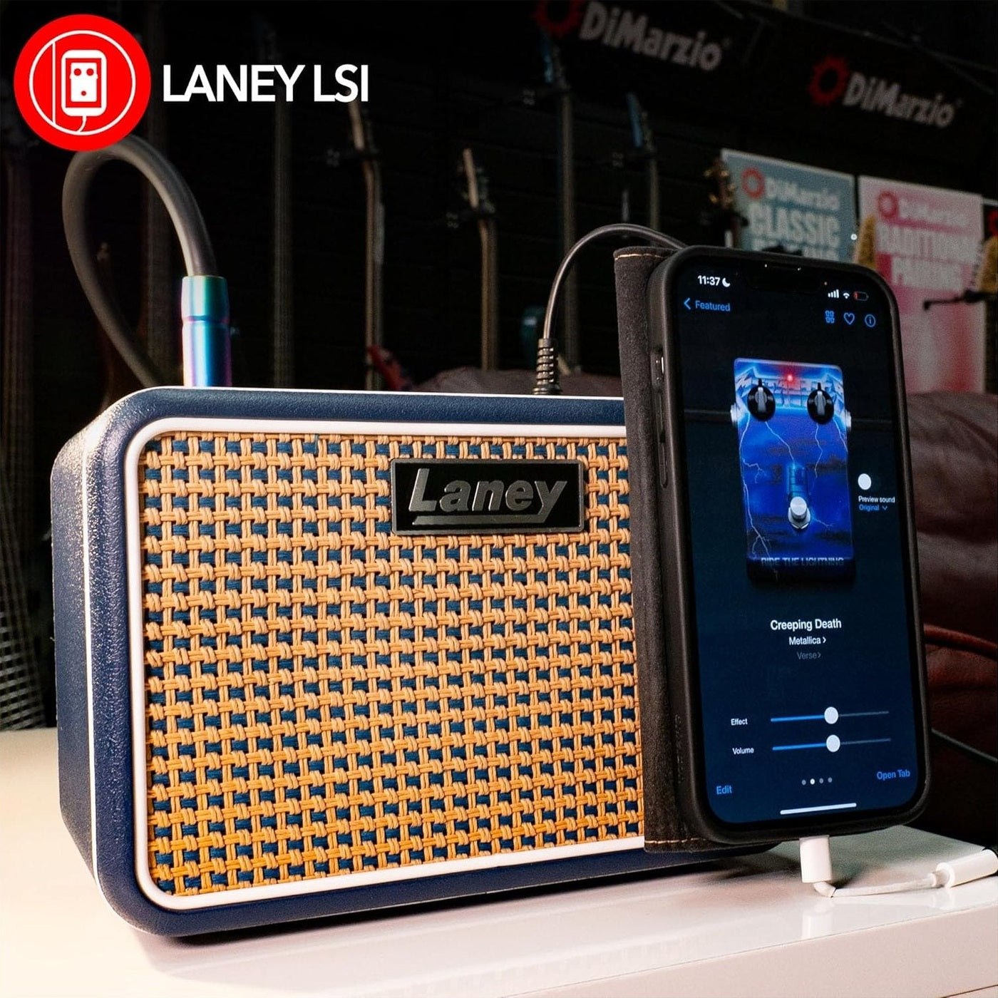 Laney MINI-STB-LION-2 - Battery Powered Bluetooth Practice Guitar Amplifier 4