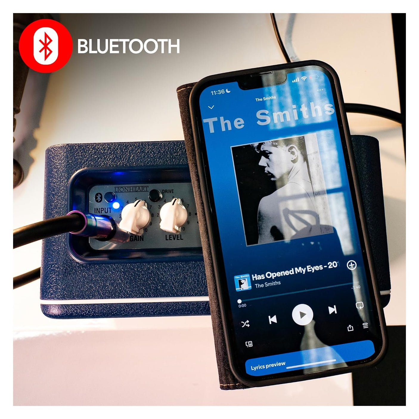 Laney MINI-STB-LION-2 - 6W Battery-Powered Stereo Guitar Amp with Bluetooth & Smartphone Interface 6