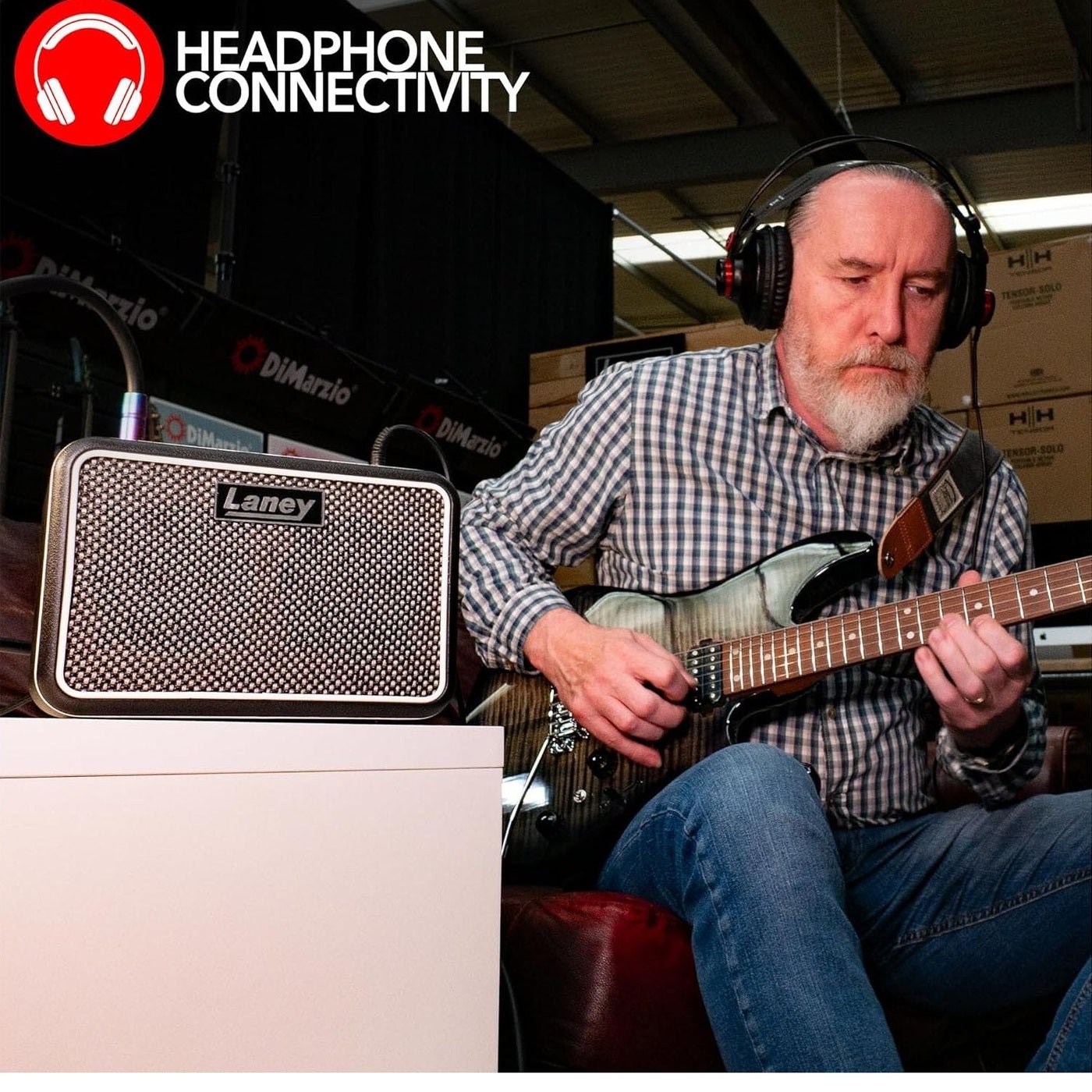 Laney MINI-STB-SUPERG-2 - Battery Powered Bluetooth Practice Guitar Amplifier 6