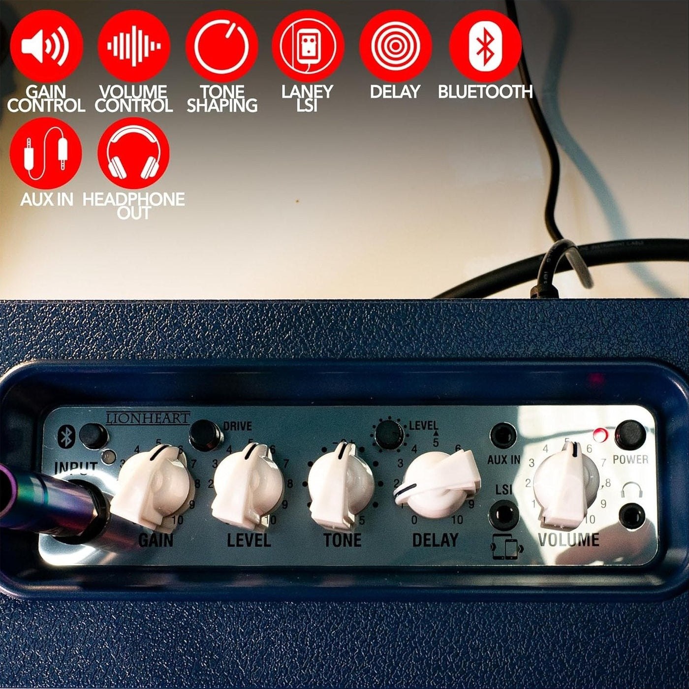 Laney MINI-STB-LION-2 - Battery Powered Bluetooth Practice Guitar Amplifier 5