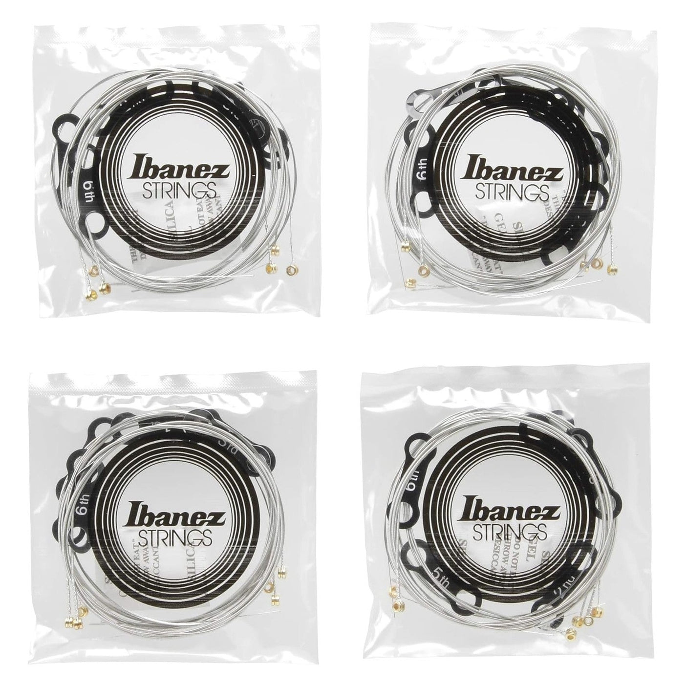Ibanez PIEGS6 Nickel Wound Electric Guitar Strings — Super Light, 6-String, .009-.042 4-Pack 3