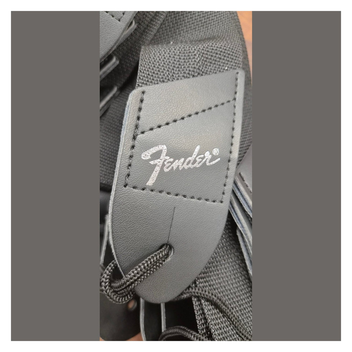 Fender 2" Pick'N'Strap Polypro Guitar Strap with Leather Ends Silver Logo 2