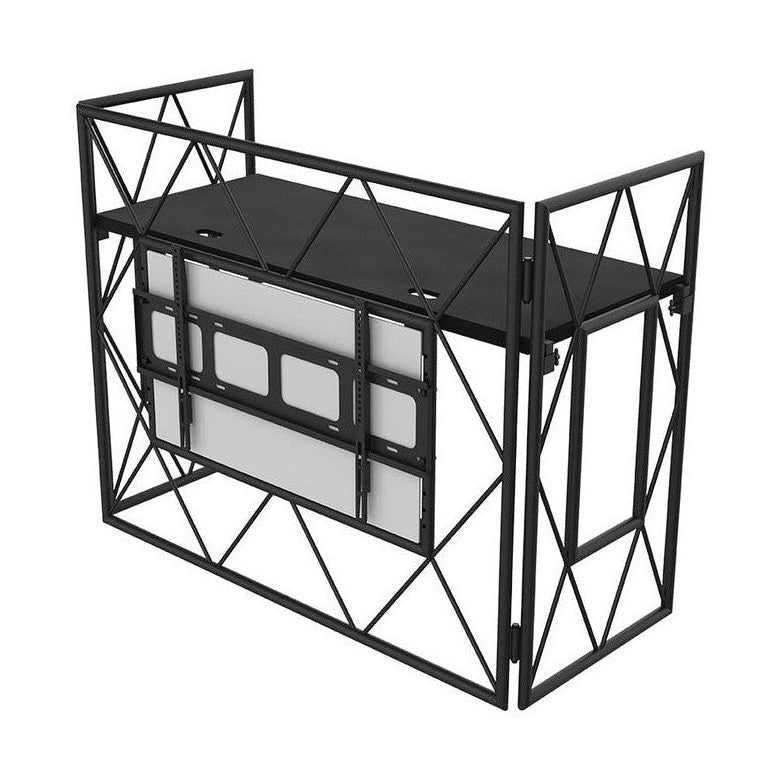 Ultimax Truss Booth Black - DJ Booth System with VESA TV Mount 1