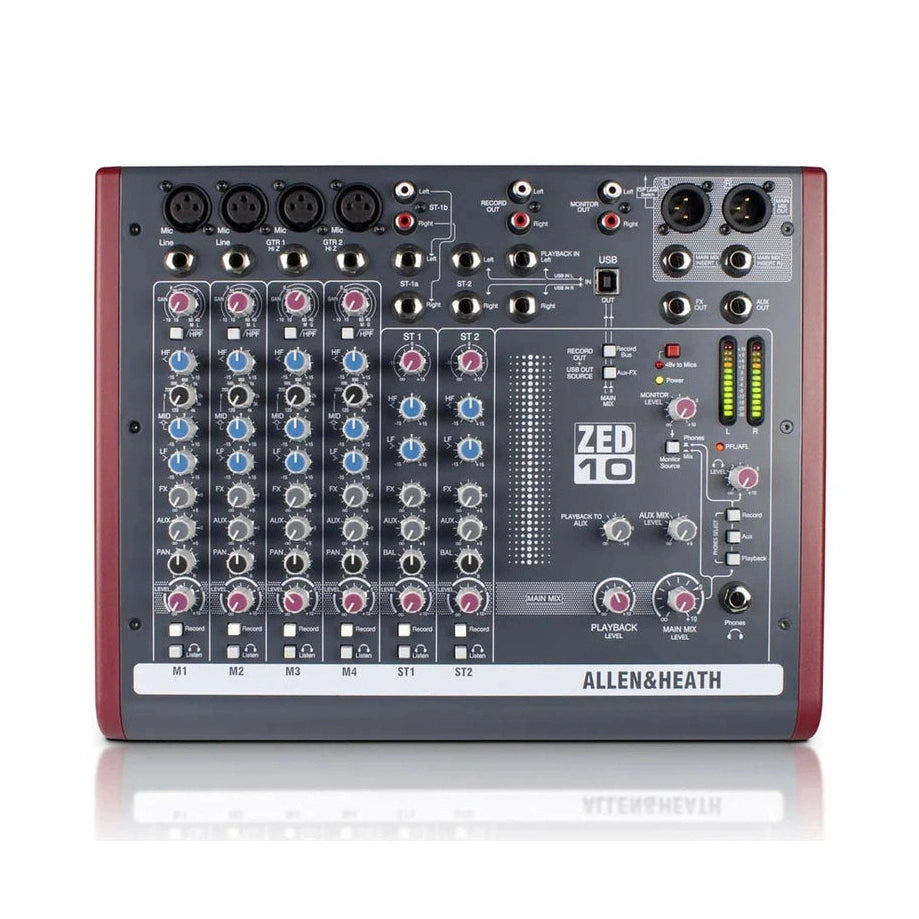 Allen & Heath ZED-10: Compact 4:2:2 Mixer With USB & AmpliTube X-Gear 2