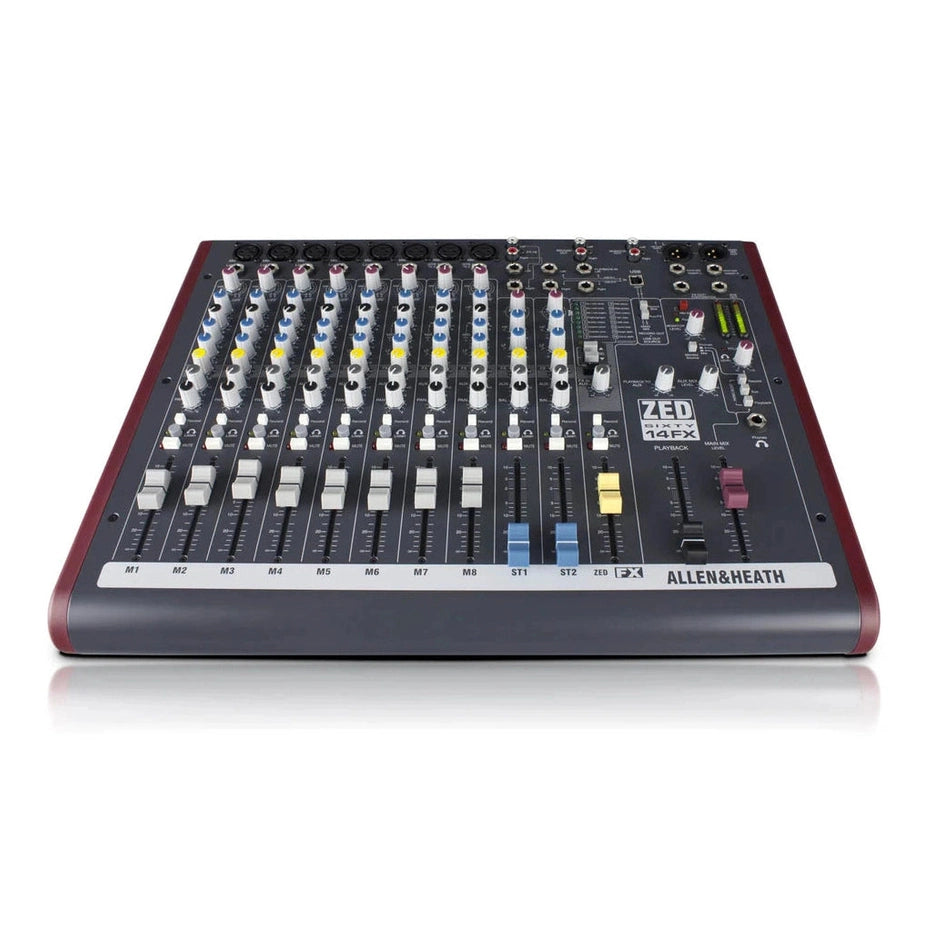 Allen & Heath ZED-60-14FX: 8:2:2 Mixer With 60mm Faders & Effects 4