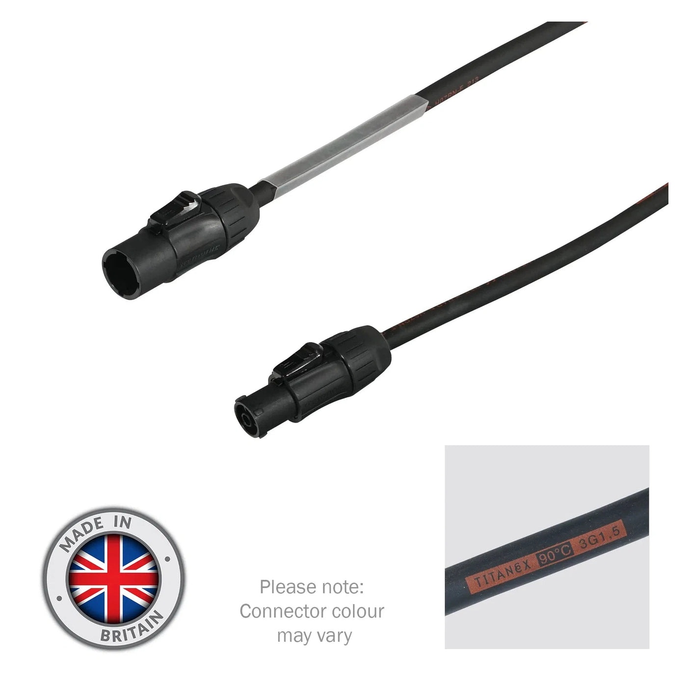 Elumen8 PowerTwist TR1 IP65 Cable 1m, 1.5mm² 2