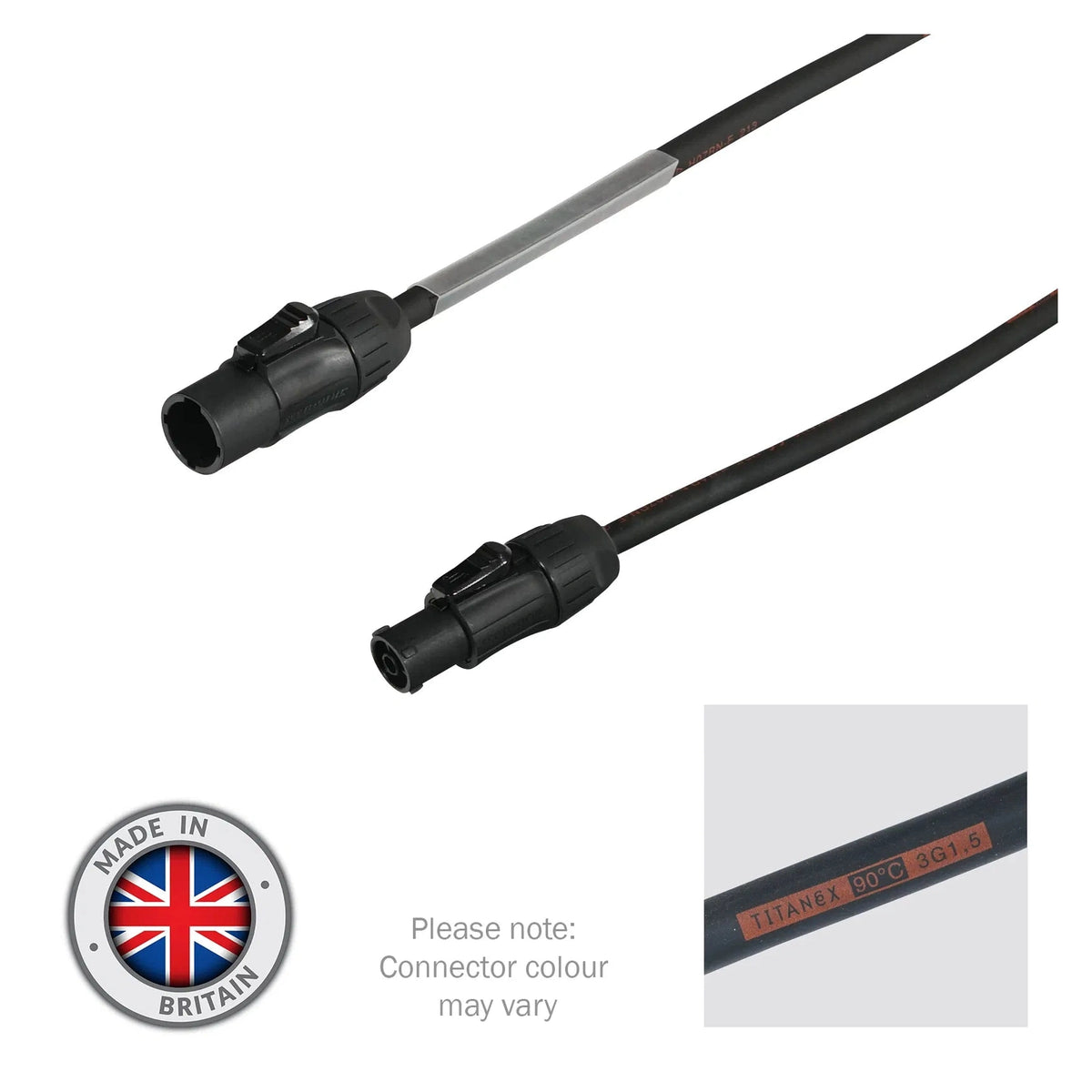 Elumen8 PowerTwist TR1 IP65 Cable 1m, 1.5mm² 2