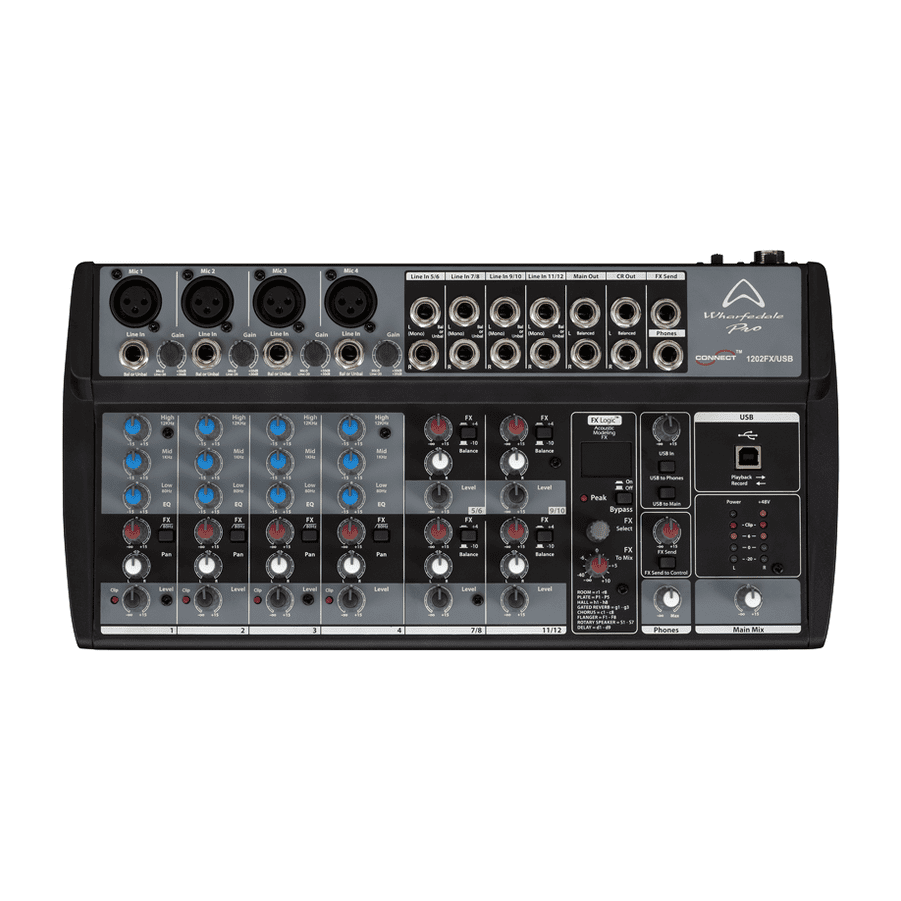 Wharfedale Pro Connect 1202FX/USB Compact Mixing Desk 1