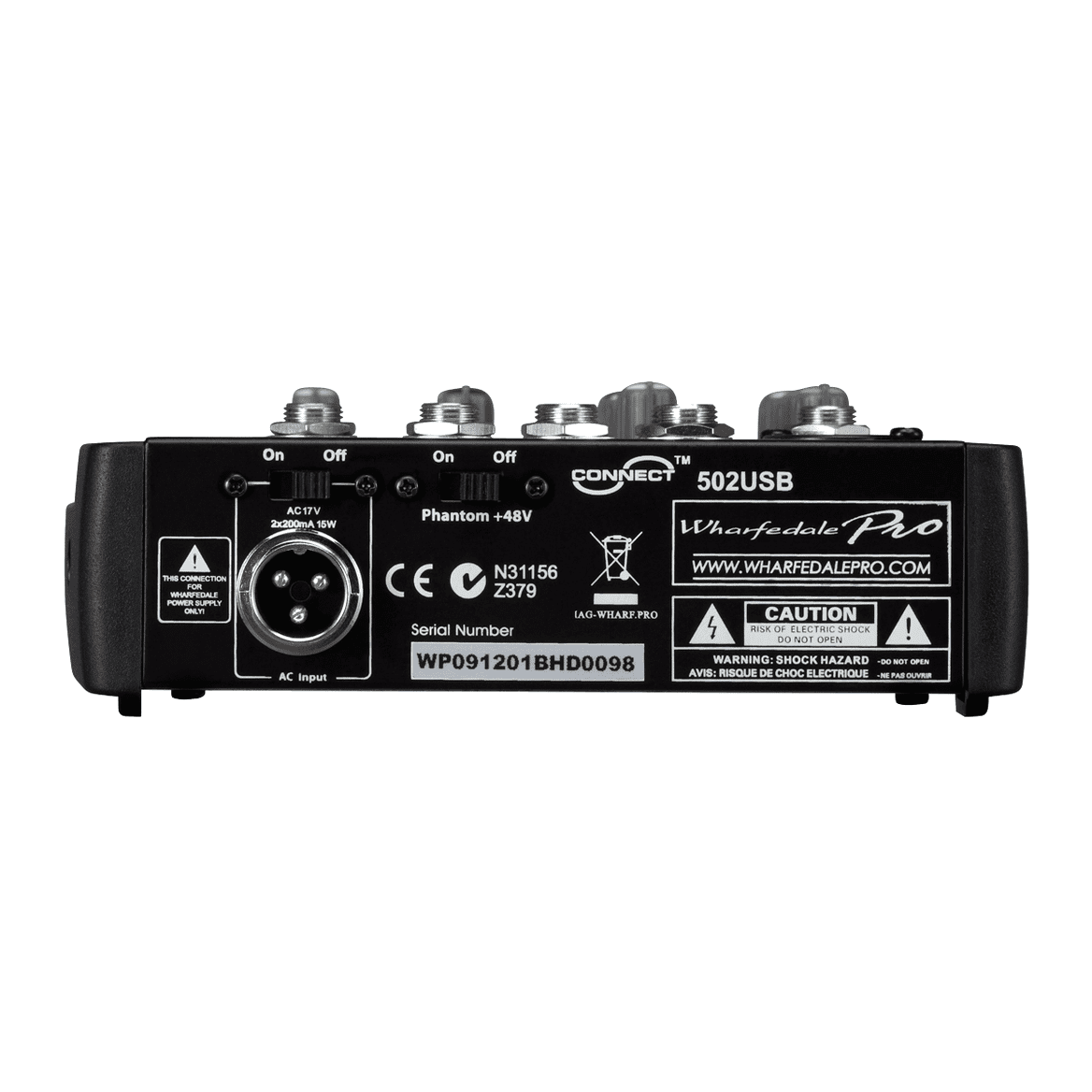 Wharfedale Pro Connect 502 USB Compact Mixing Desk 5