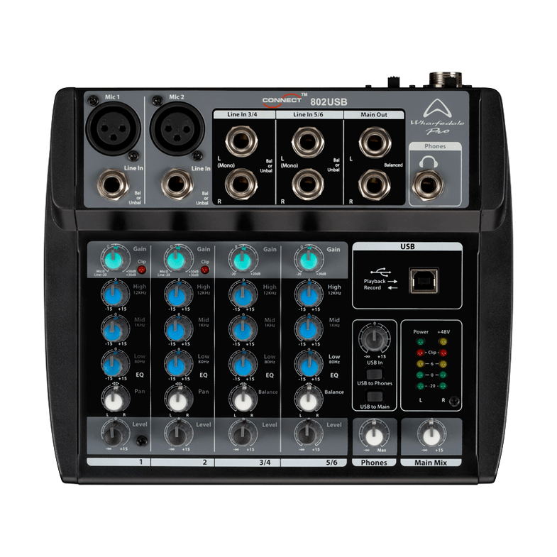 Wharfedale Pro Connect 802 USB Compact Mixing Desk 1