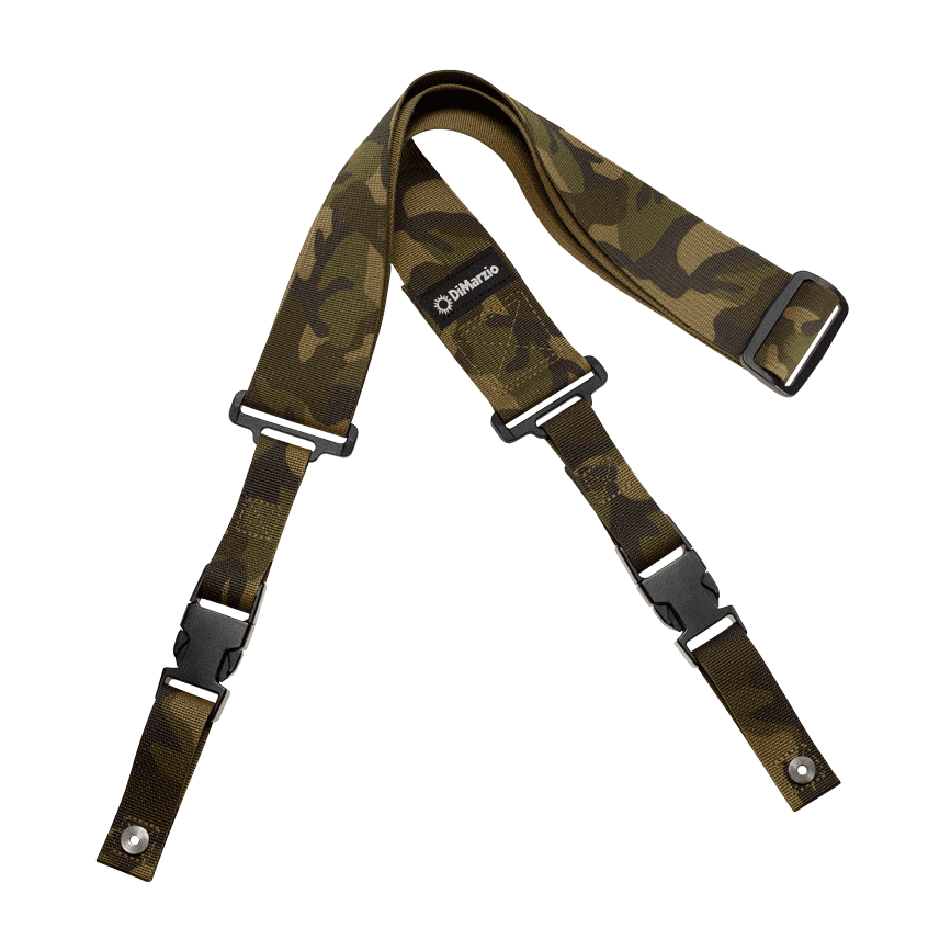 DiMarzio DD2200CM 2" ClipLock® Cordura Guitar Strap – Camo 1
