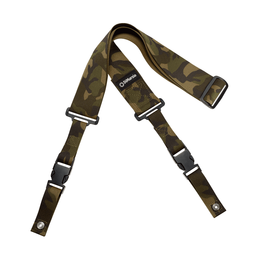 DiMarzio DD2200CM 2" ClipLock® Cordura Guitar Strap – Camo 1