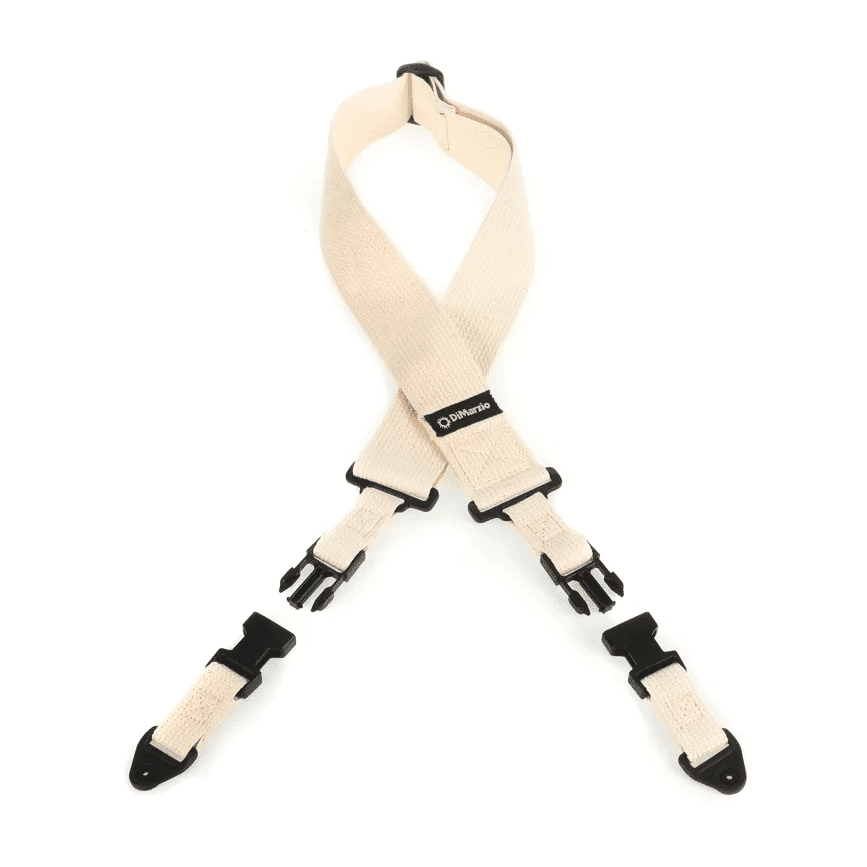 DiMarzio DD2200CN 2" ClipLock® Cotton Guitar Strap - Natural 1
