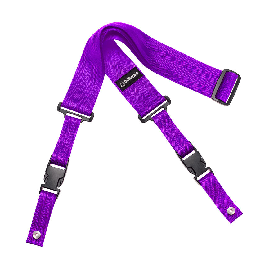 DiMarzio DD2200V 2" ClipLock® Nylon Guitar Strap – Purple 1