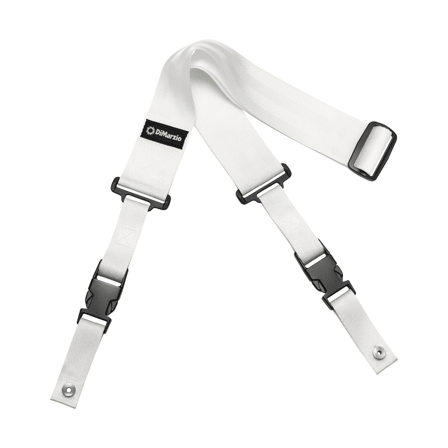 DiMarzio DD2200W 2" ClipLock® Nylon Guitar Strap – White 1
