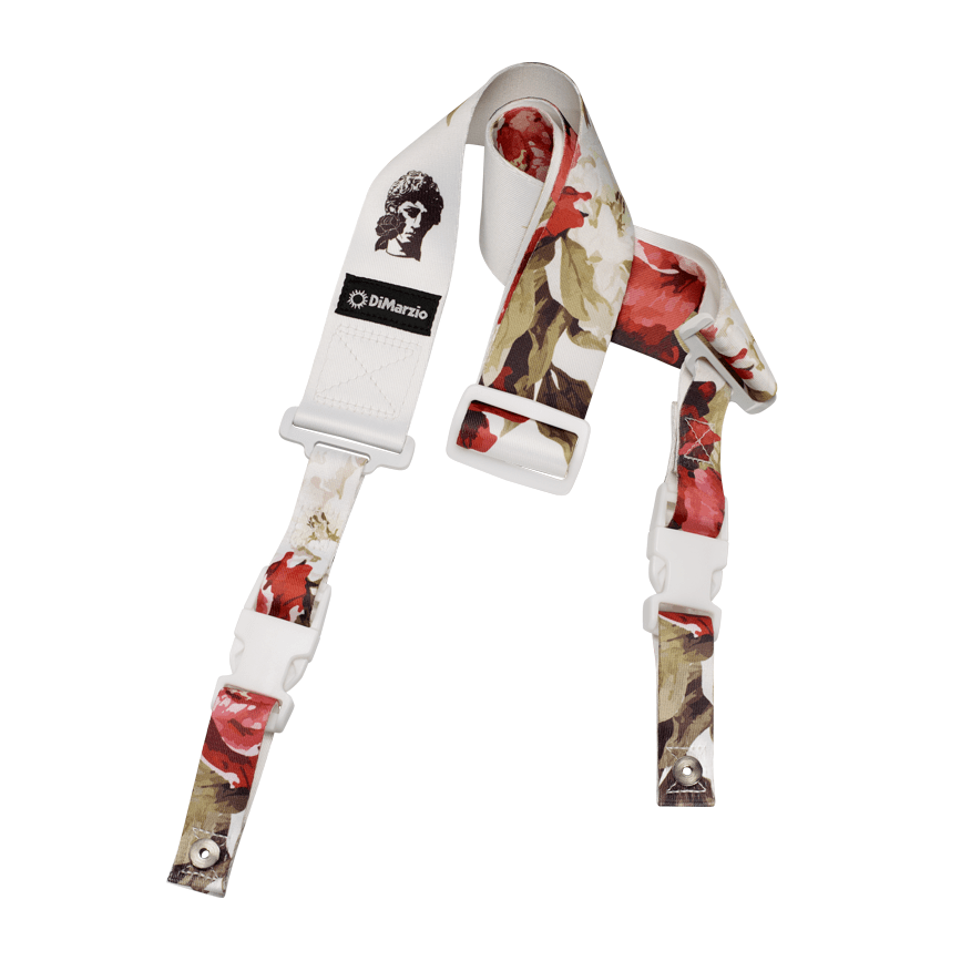 Dimarzio Floral Muse ClipLock® Guitar Straps - Black or White 4