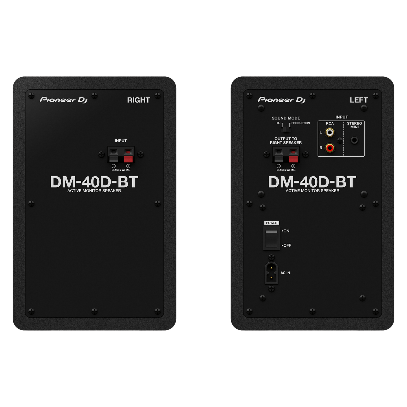 Pioneer DJ DM-40D-BT 4" Active Bluetooth Desktop Monitors, Pair Black 2