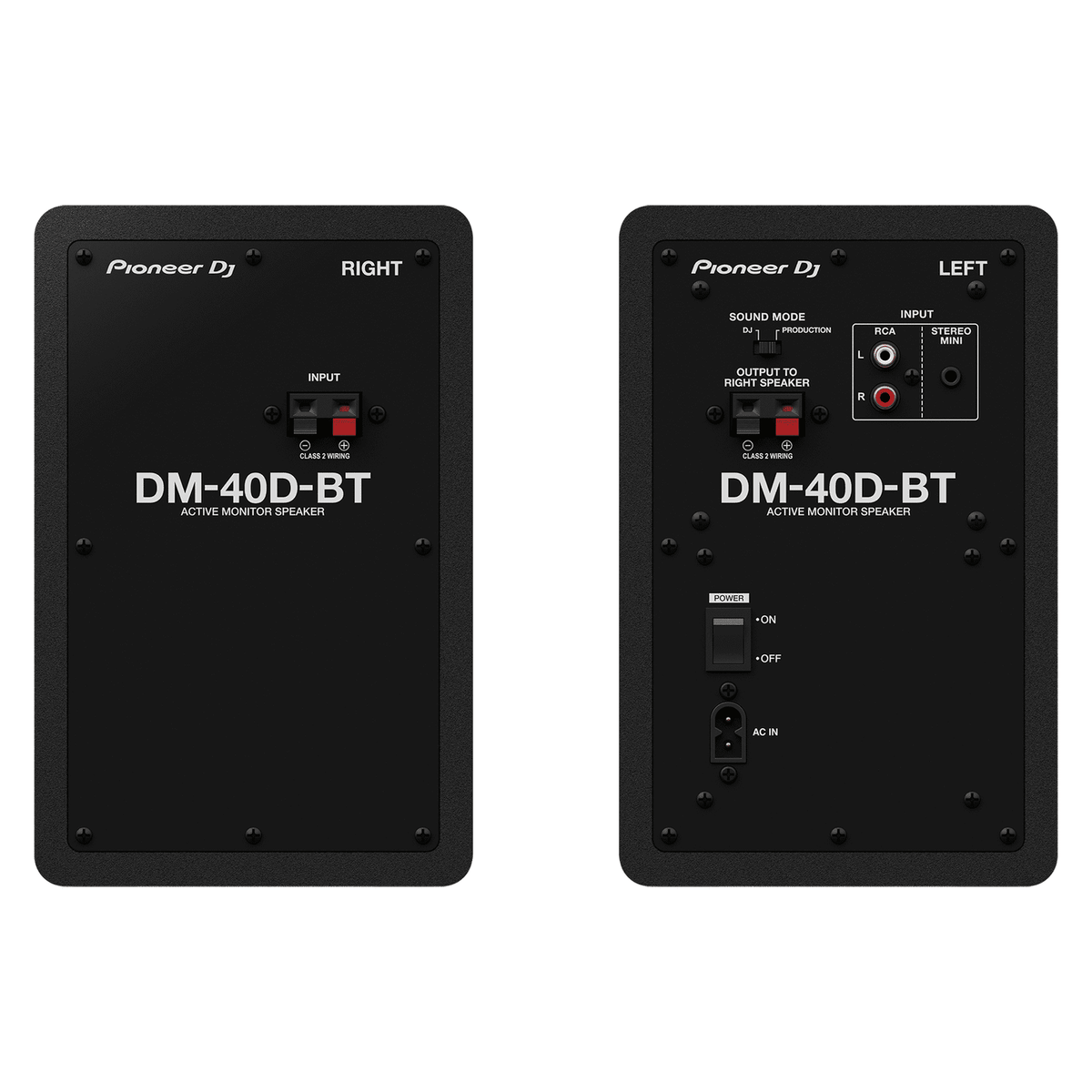 Pioneer DJ DM-40D-BT 4" Active Bluetooth Desktop Monitors, Pair Black 2
