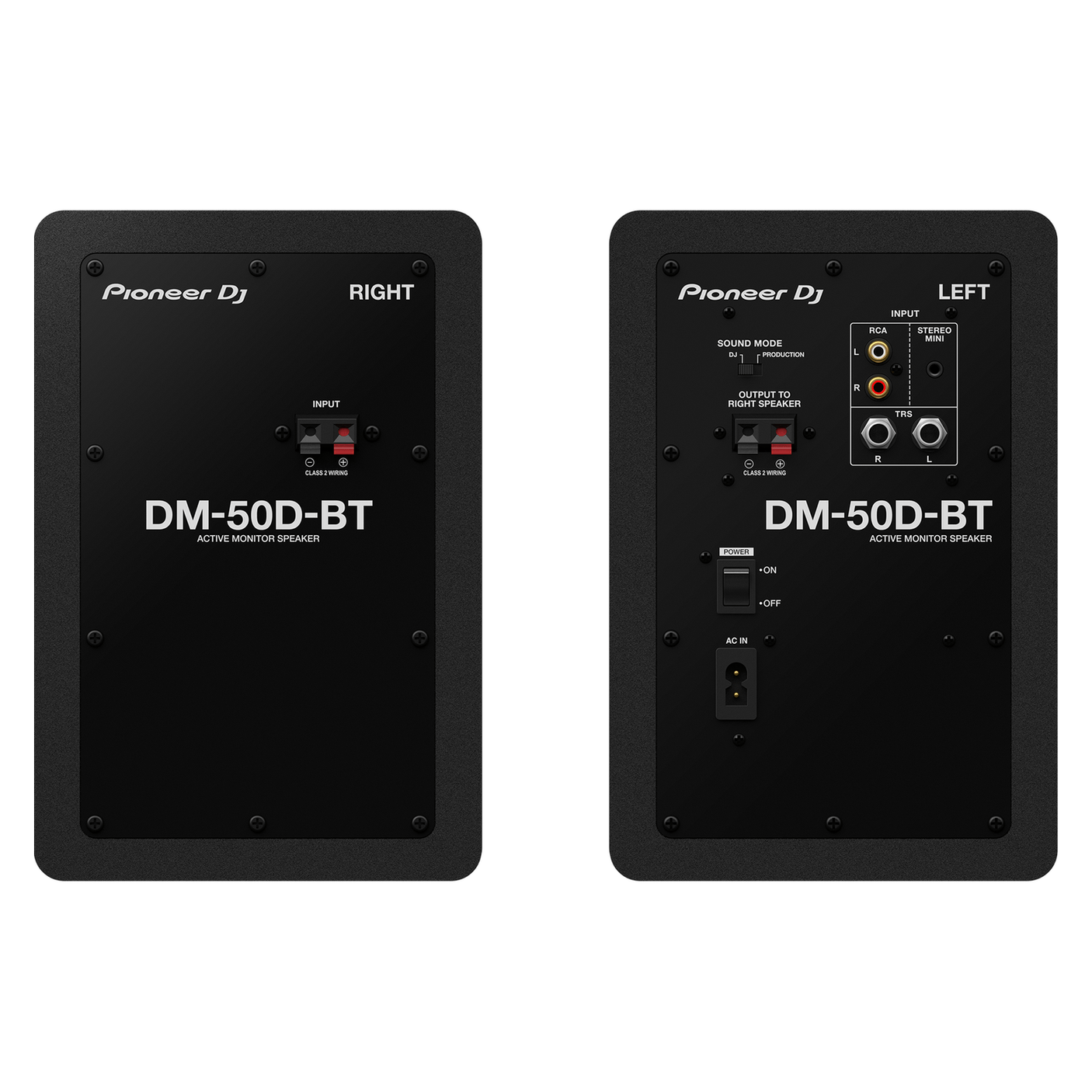 Pioneer DJ DM-50D-BT 5" Active Bluetooth Desktop Monitors, Pair Black 2
