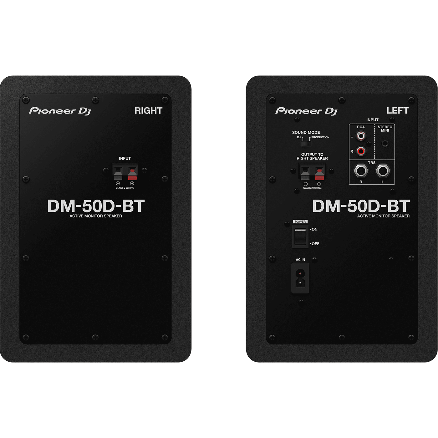 Pioneer DJ DM-50D-BT 5" Active Bluetooth Desktop Monitors, Pair Black 2
