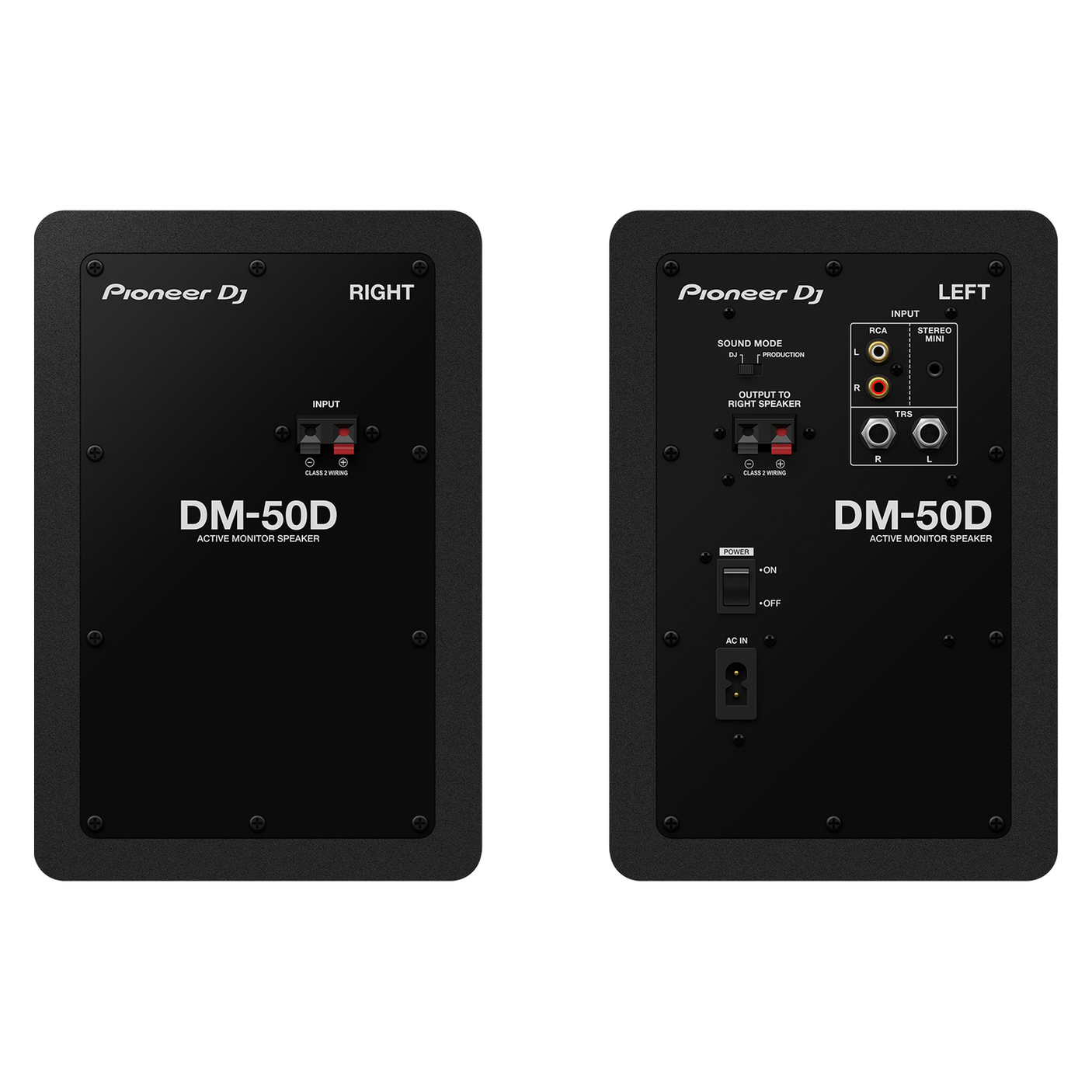 Pioneer DJ DM-50D 5" Active Desktop Monitors, Pair Black 2