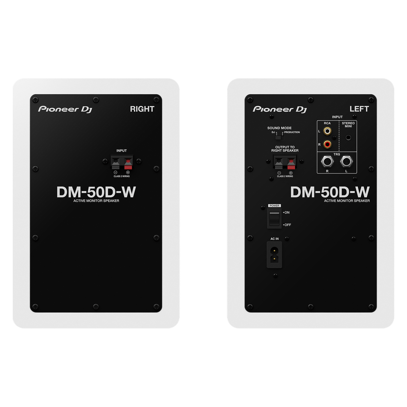 Pioneer DJ DM-50D-W 5" Active Desktop Monitors, Pair White 2