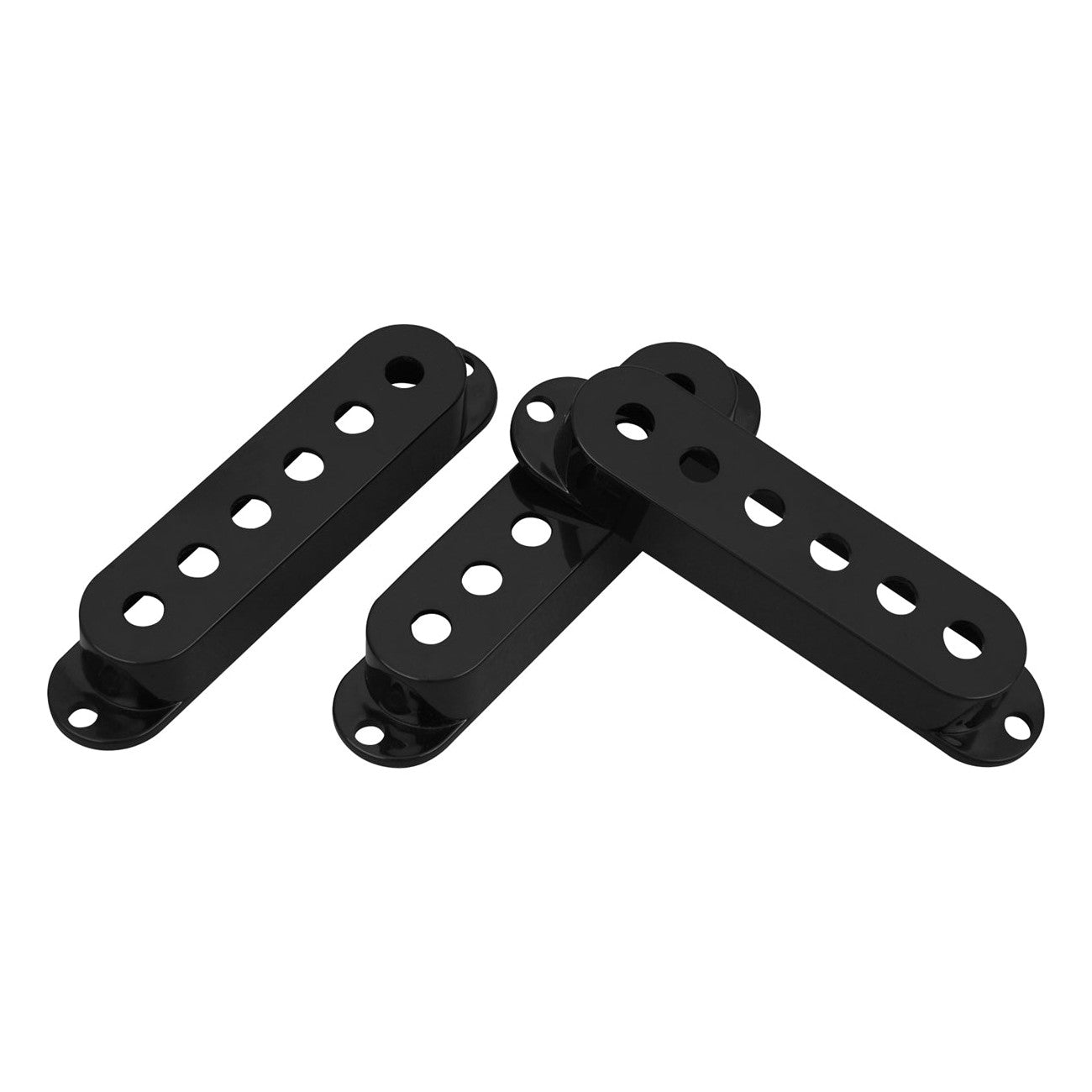 DiMarzio DM2000BK Vintage Strat Single-Coil Pickup Covers Set of 3 - Black 1