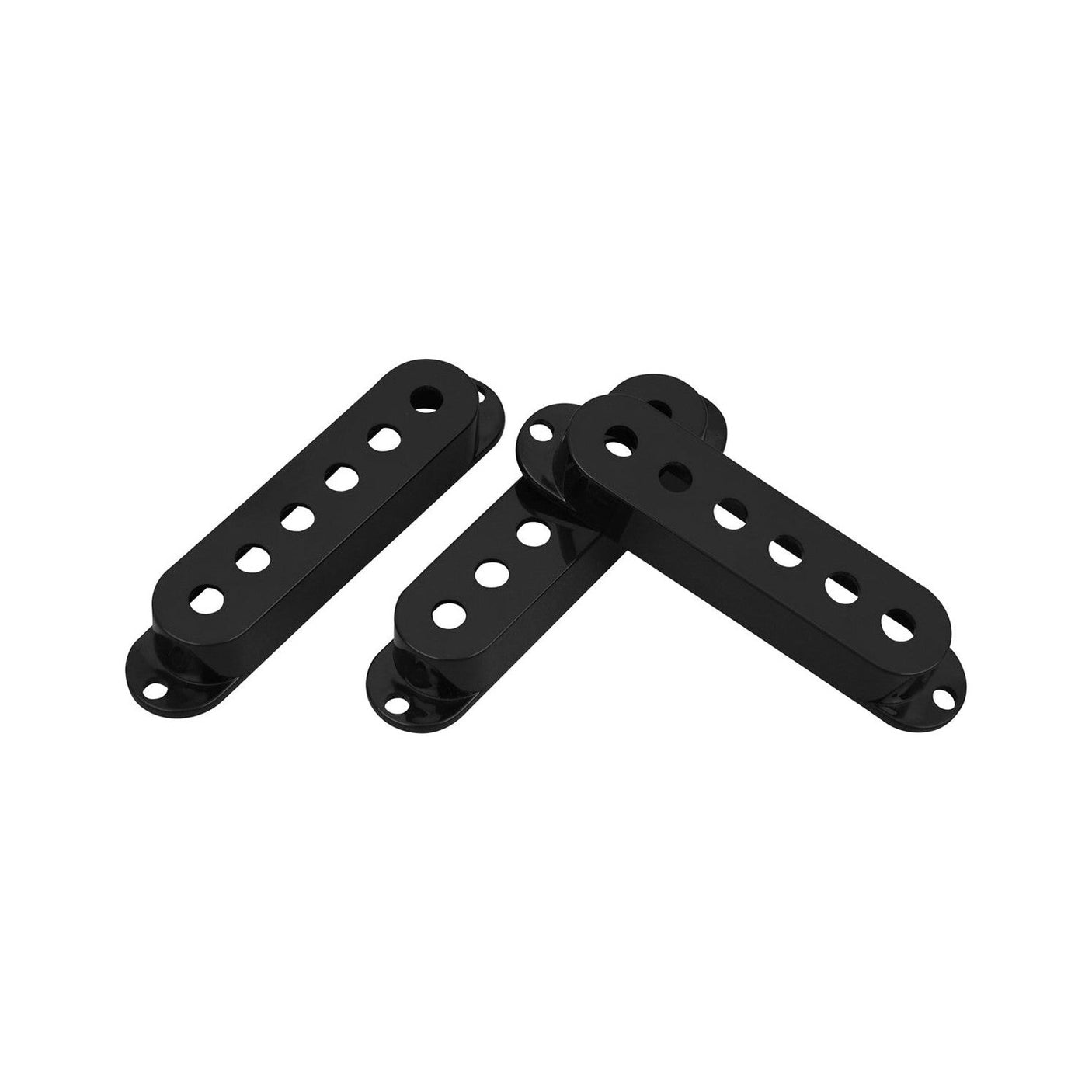 DiMarzio DM2001BK Strat Single-Coil Pickup Covers Set of 3 - Black 1