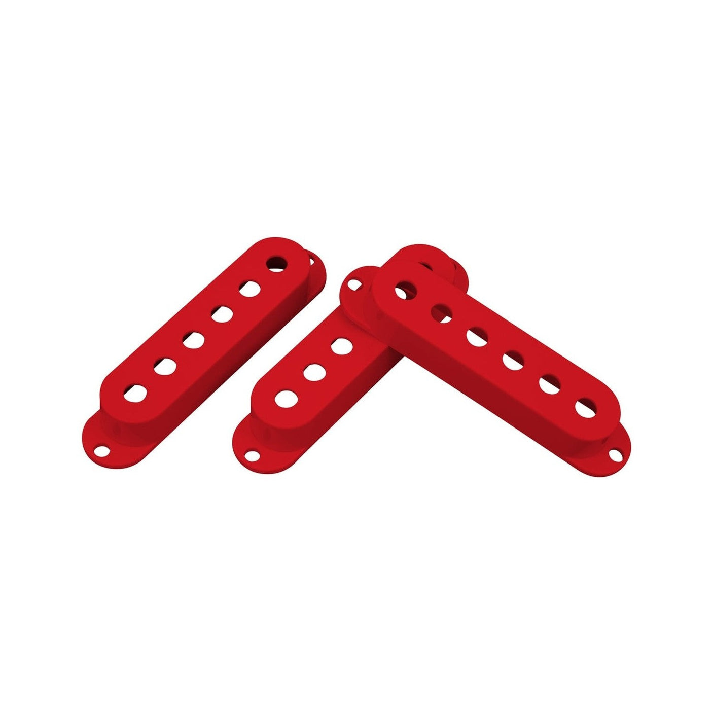 DiMarzio DM2001RD Strat Single-Coil Pickup Covers Set of 3 - Red 1