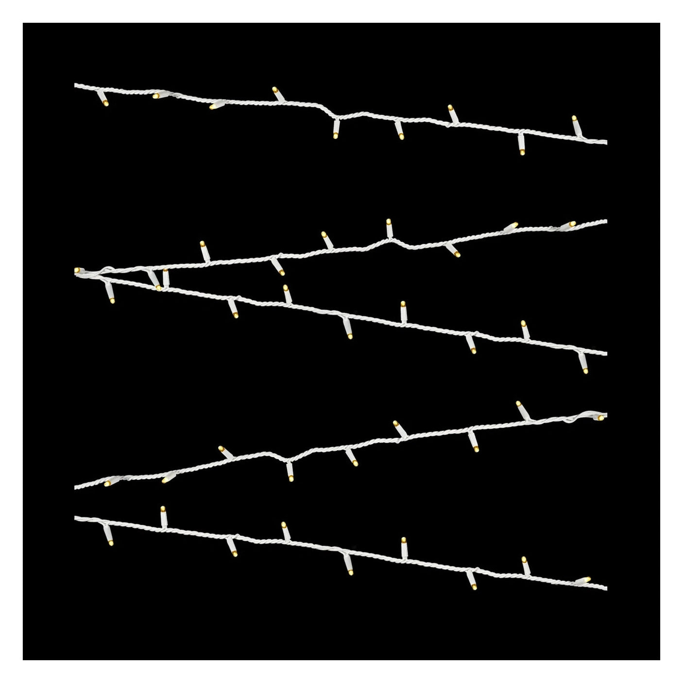 Elumen8 10m Heavy-Duty Rubber Dimmable LED String Lights – Warm White, White Cable 3