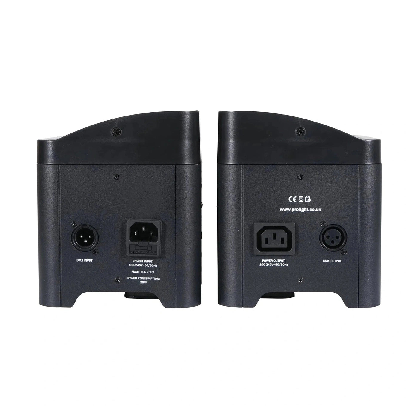 Equinox Colour Raider Lithium Battery Uplighter Pack - 4 x 6W RGWB LEDs Black Housing 5