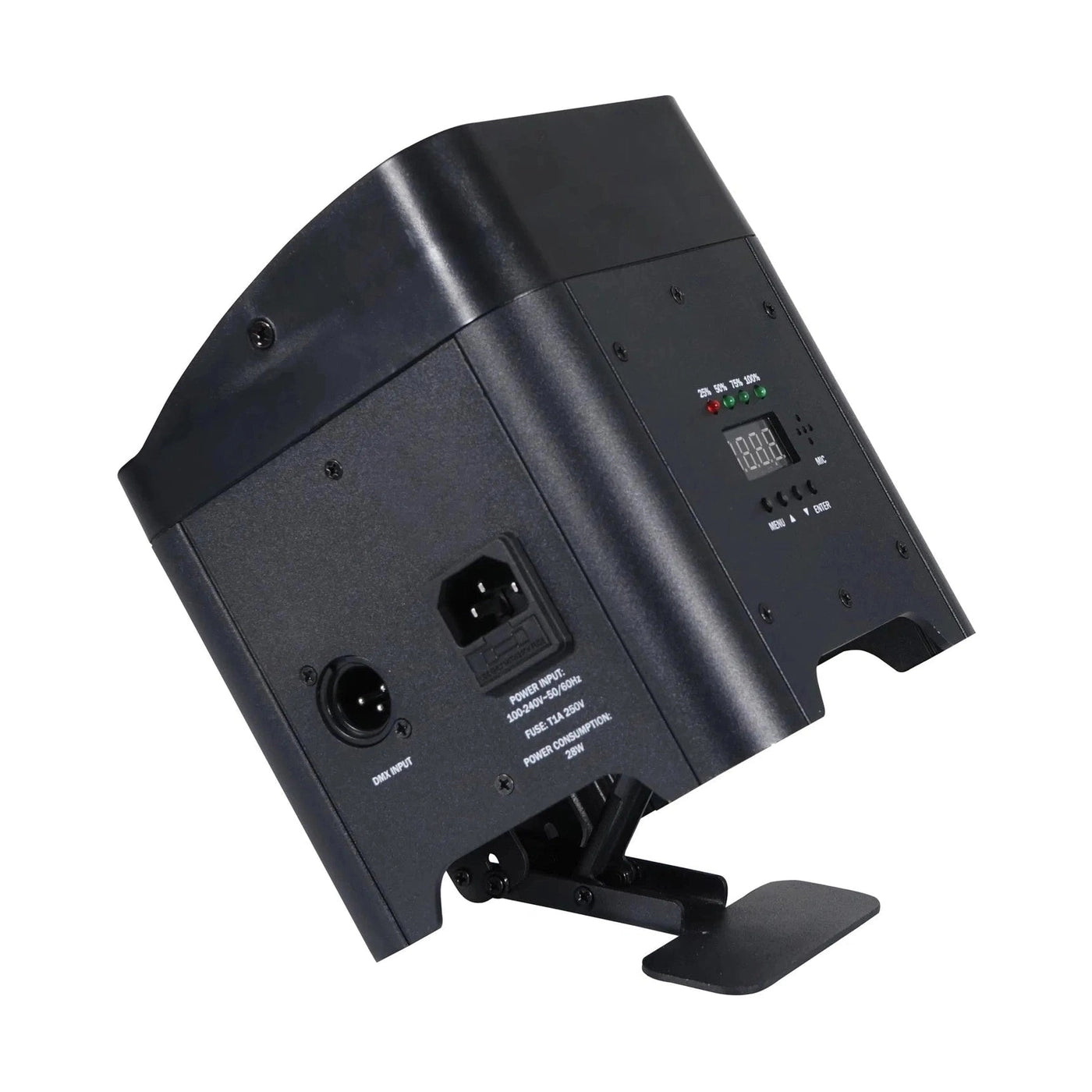 Equinox Colour Raider Lithium Battery Uplighter Pack - 4 x 6W RGWB LEDs Black Housing 6
