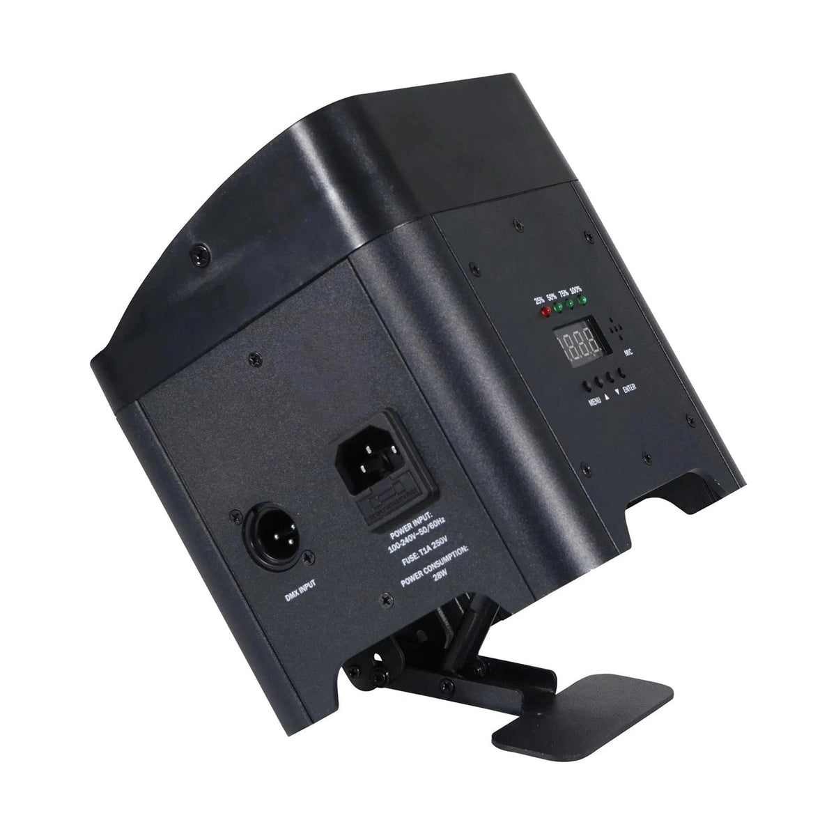 Equinox Colour Raider Lithium Battery Uplighter Pack - 4 x 6W RGWB LEDs Black Housing 6