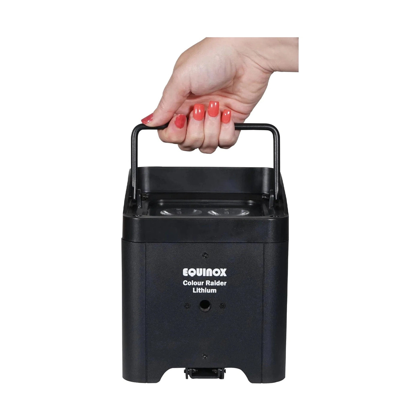 Equinox Colour Raider Lithium Battery Uplighter Pack - 4 x 6W RGWB LEDs Black Housing 8