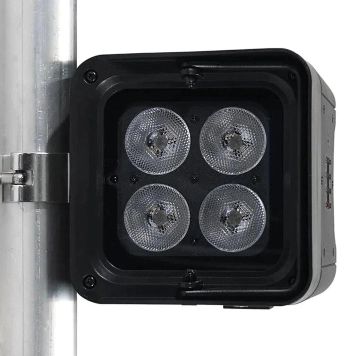 Equinox Colour Raider Lithium Battery Uplighter Pack - 4 x 6W RGWB LEDs Black Housing 9