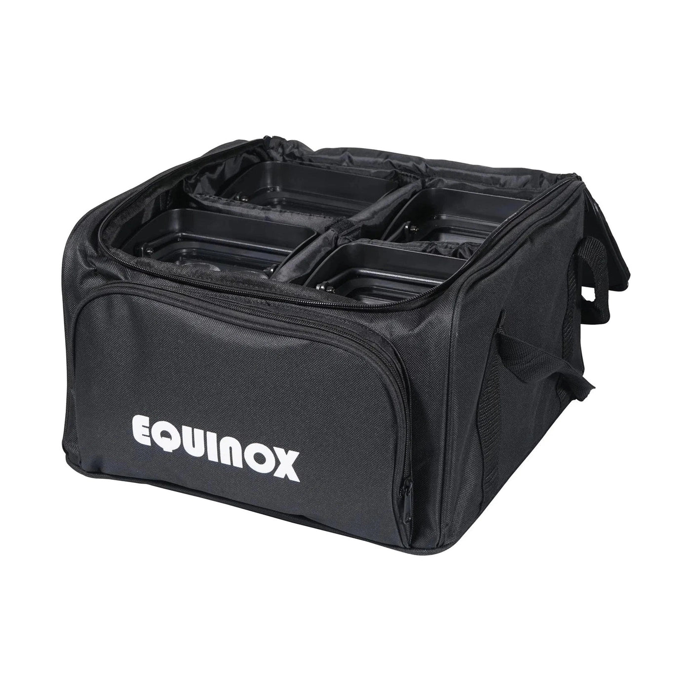 Equinox Colour Raider Lithium Battery Uplighter Pack - 4 x 6W RGWB LEDs Black Housing 10