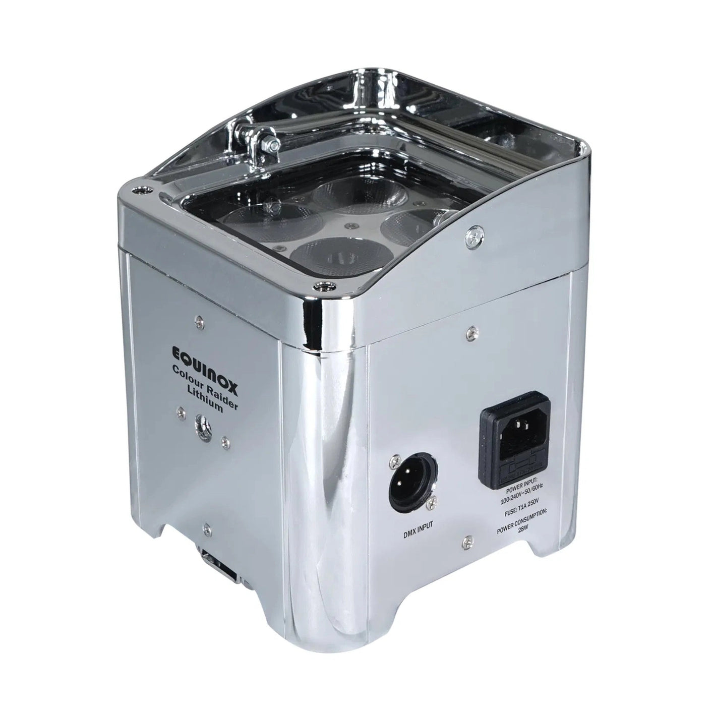 Equinox Colour Raider Lithium Battery Uplighter Pack Chrome Housing 3