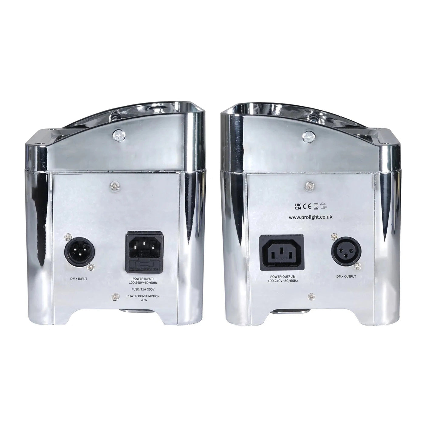 Equinox Colour Raider Lithium Battery Uplighter Pack Chrome Housing 5