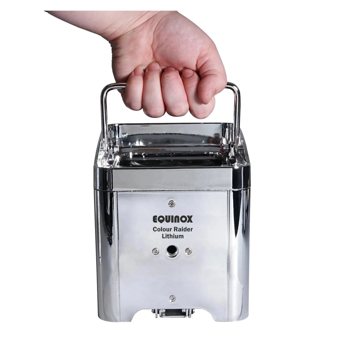 Equinox Colour Raider Lithium Battery Uplighter Pack - 4 x 6W RGWB LEDs Chrome Housing 8