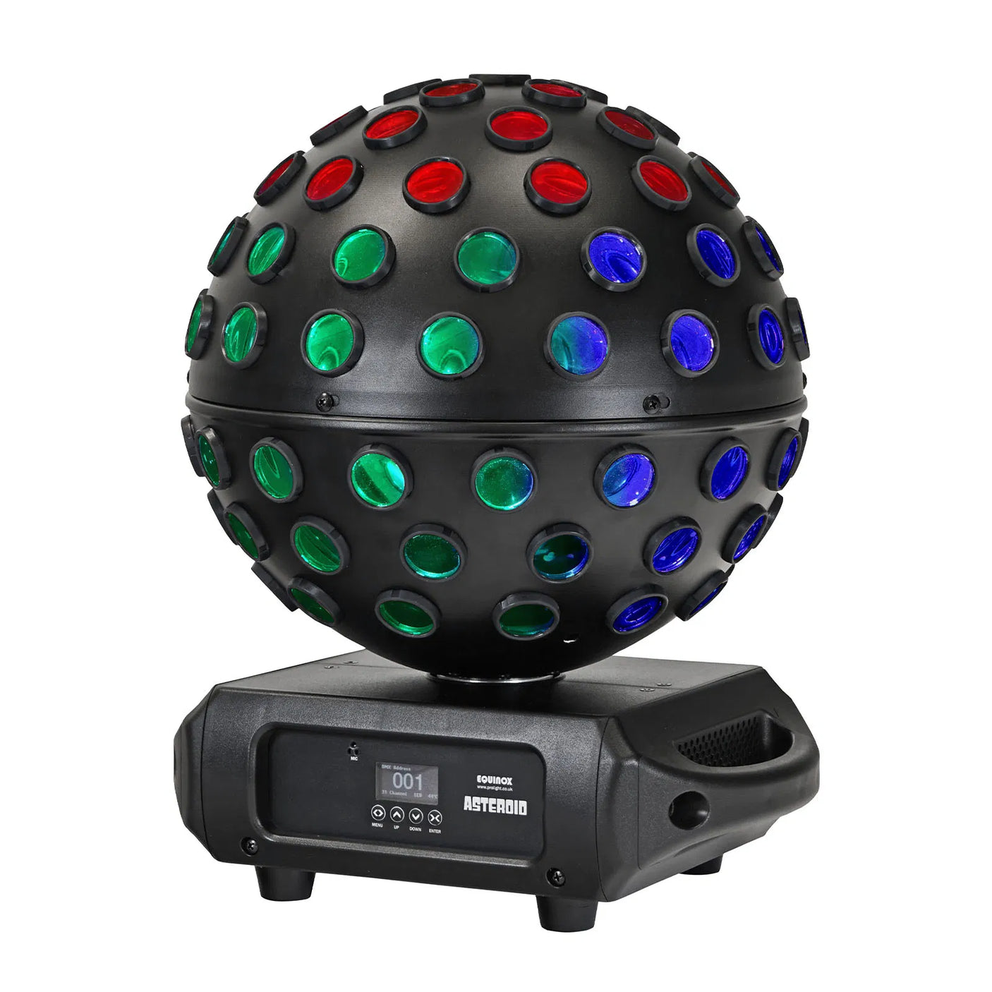 Equinox Asteroid 5 x 40W RGBW LED Mirrorball Effect Light – Black 1
