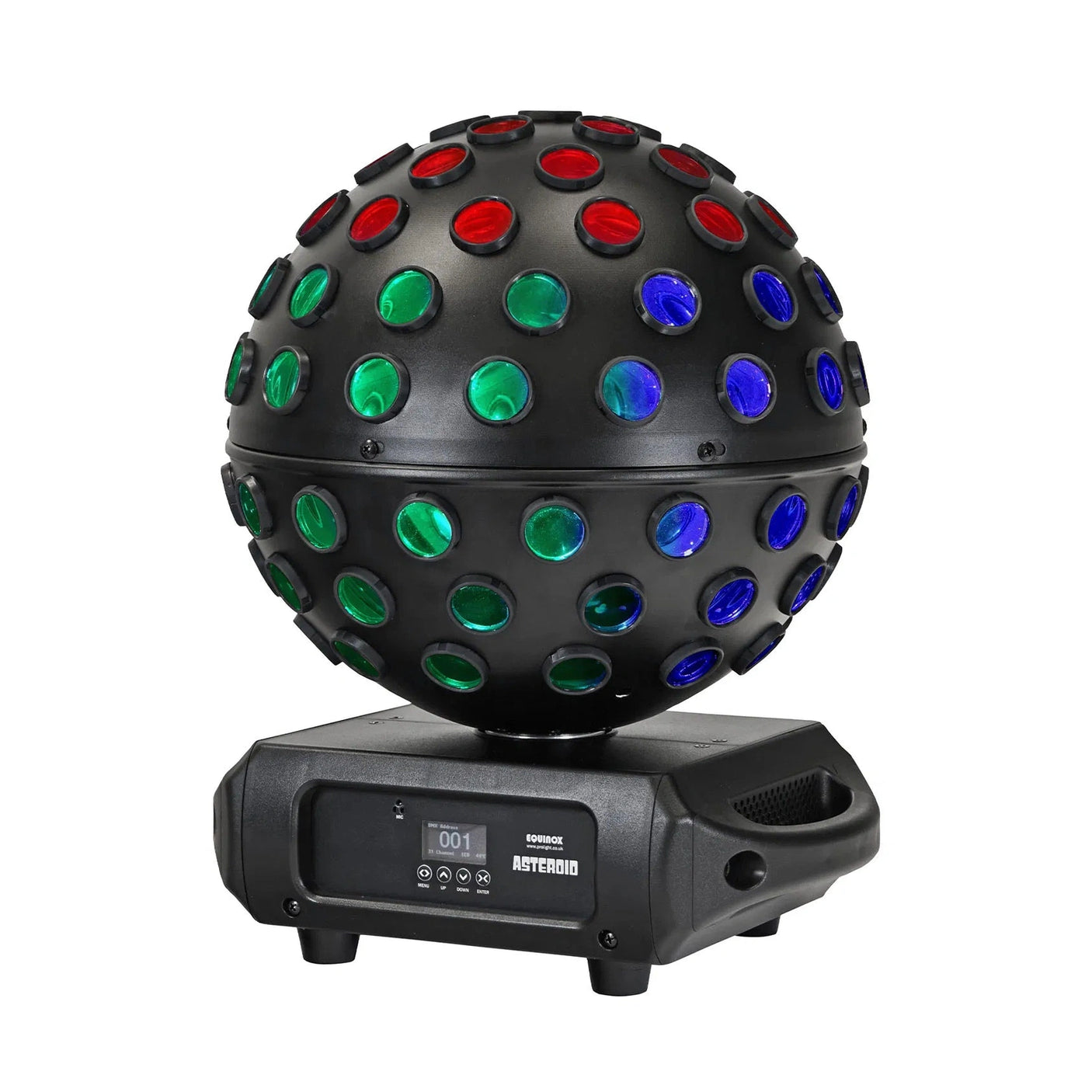 Equinox Asteroid 5 x 40W RGBW LED Mirrorball Effect Light – Black 1