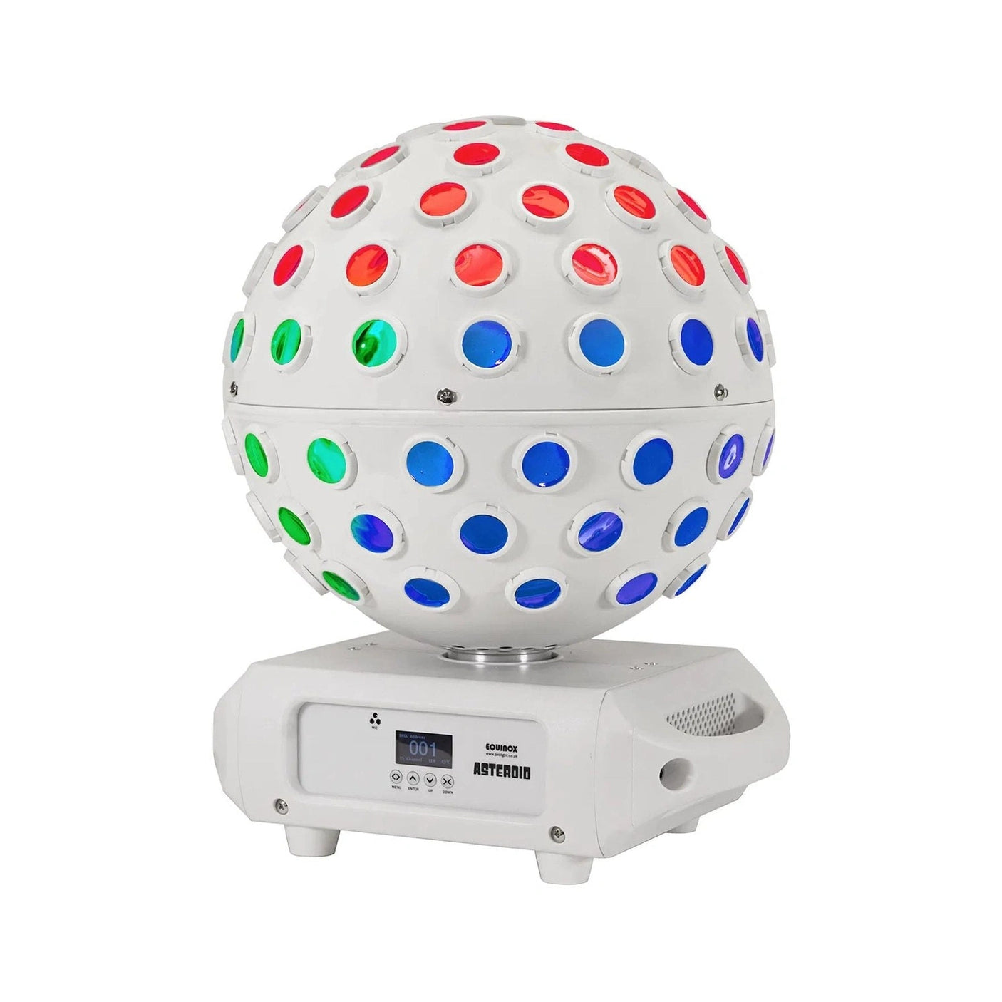 Equinox Asteroid 5 x 40W RGBW LED Mirrorball Effect Light – White 1