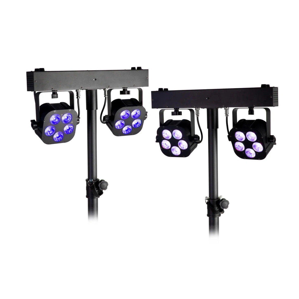 Equinox Gigabar Compact Duo Bar System - Twin LED T-Bar With Stands, Bags & Foot Control 2