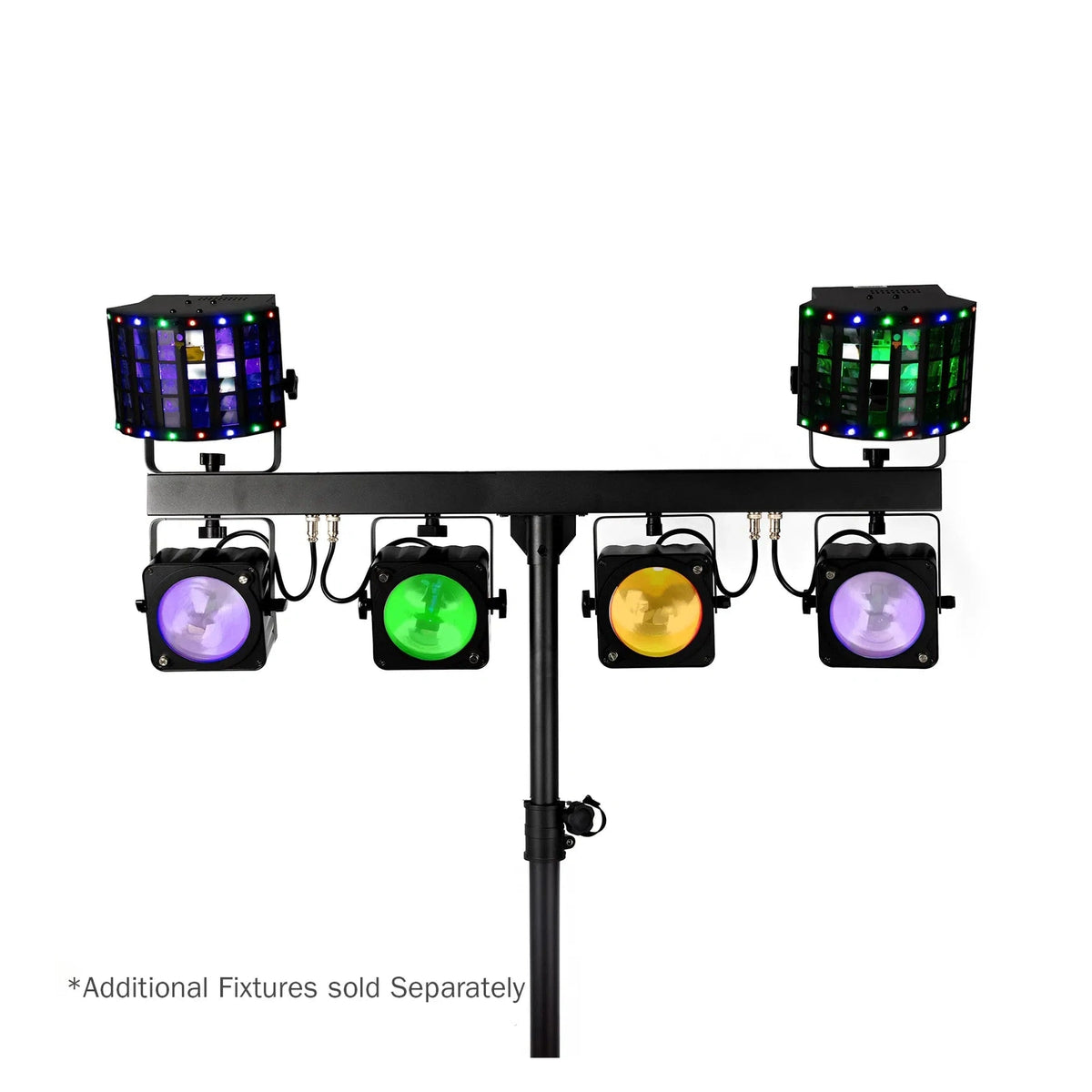 Equinox Gigabar MKII 4 x 30W RGB COB T-Bar Lighting System 6