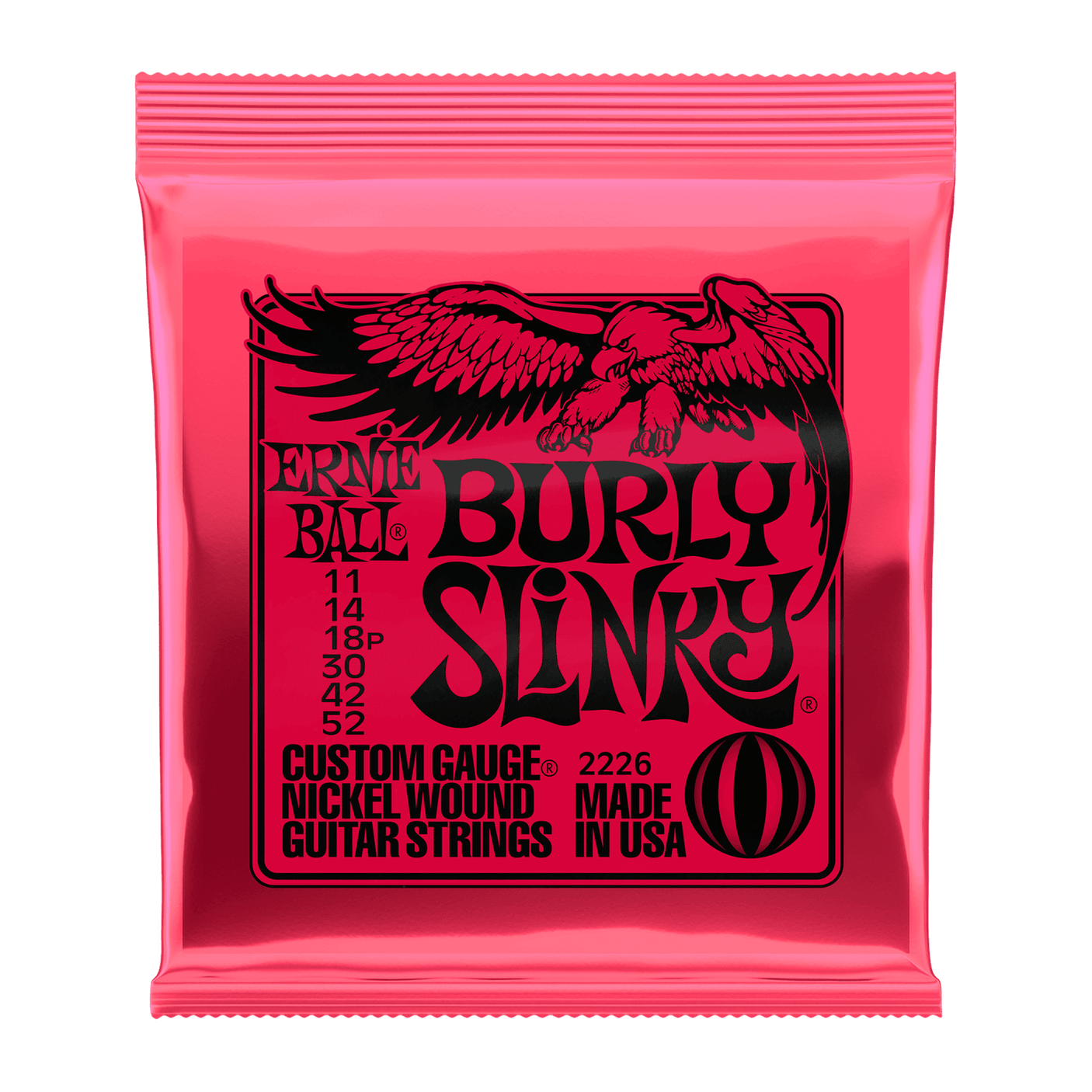Ernie Ball Burly Slinky Nickel Wound Electric Guitar Strings .011- .052 1